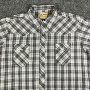 Wrangler Gray Plaid Men's Shirt